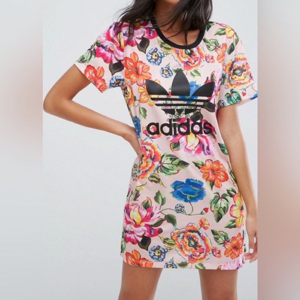 Rate find Adidas X Farm floral tshirt dress
